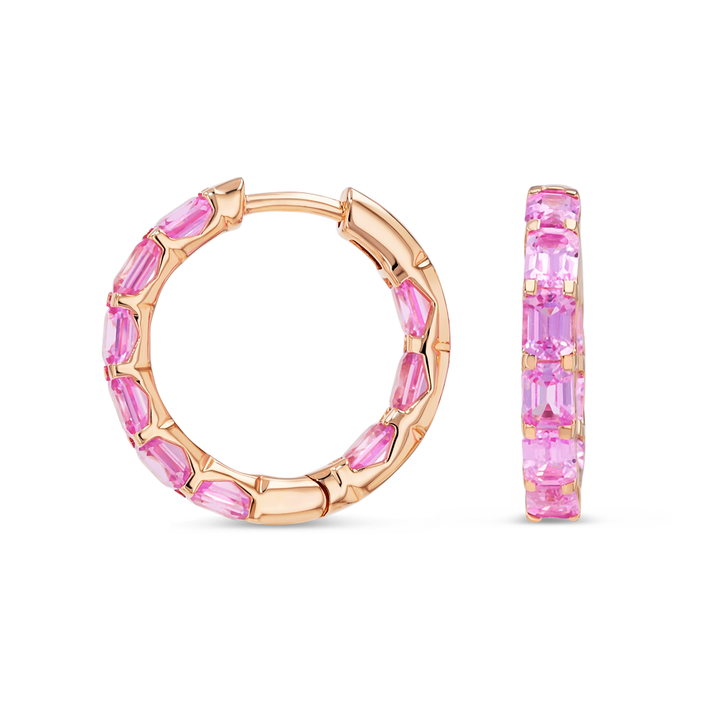 Ethereal Diamond Earrings Illumination - Emerald Cut Ceylon