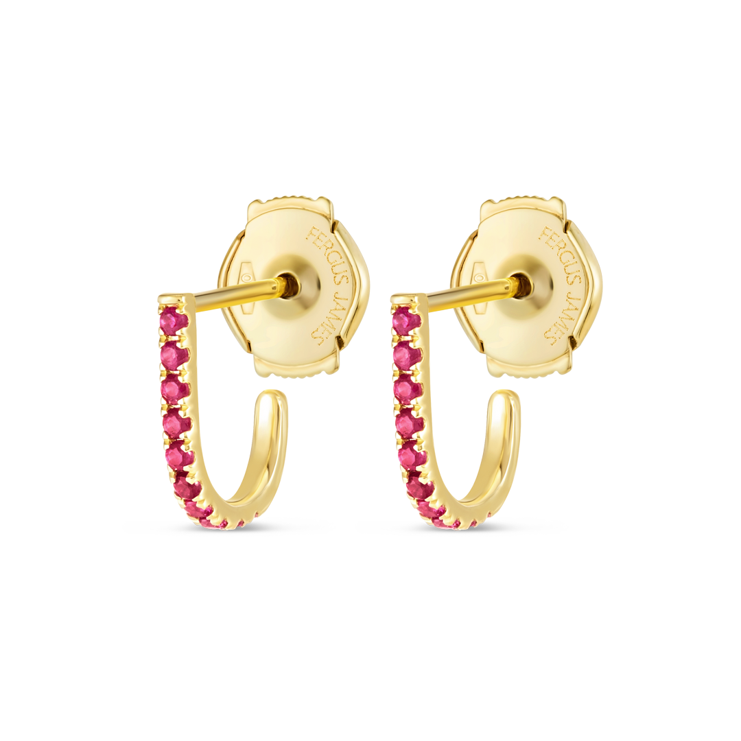Sovereign Diamond Earrings Opulence - Petite Ruby Huggie