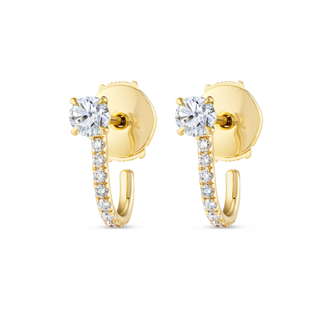 Luminous Diamond Earrings Legacy - Diamond Huggie Detachable