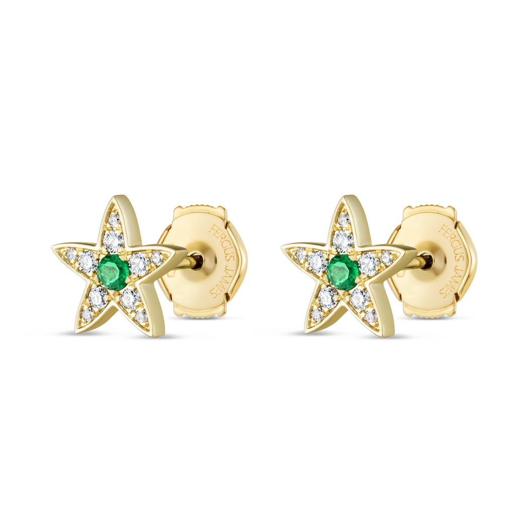 Sovereign Diamond Earrings Opulence - Emerald Diamond Star