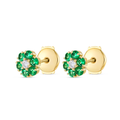 Regal Diamond Earrings Essence - Diamond Colombian Emerald