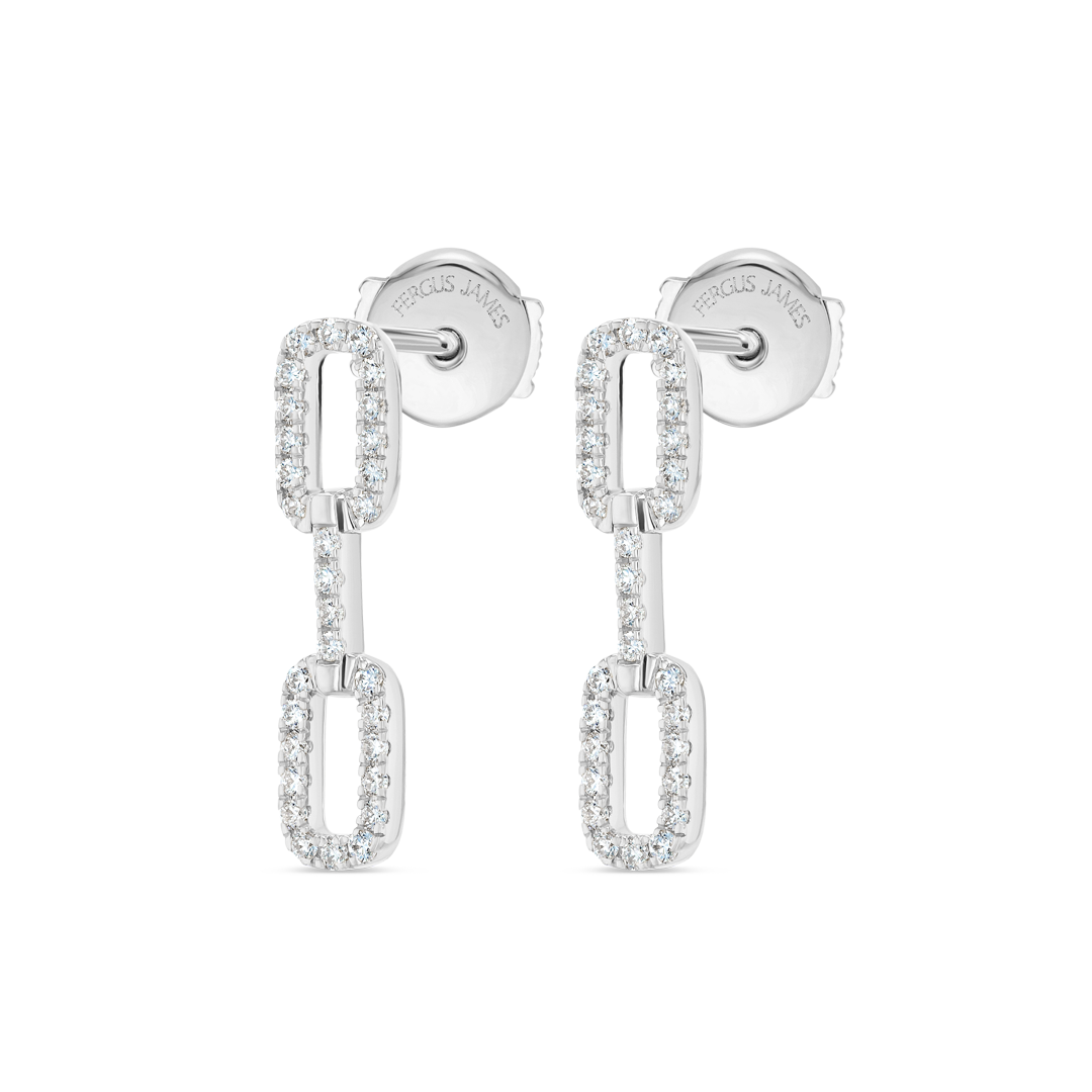 Eternal Diamond Earrings Radiance - Triple Diamond Link