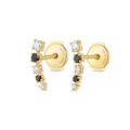 Serene Diamond Earrings Elegance - Half Moon Diamond