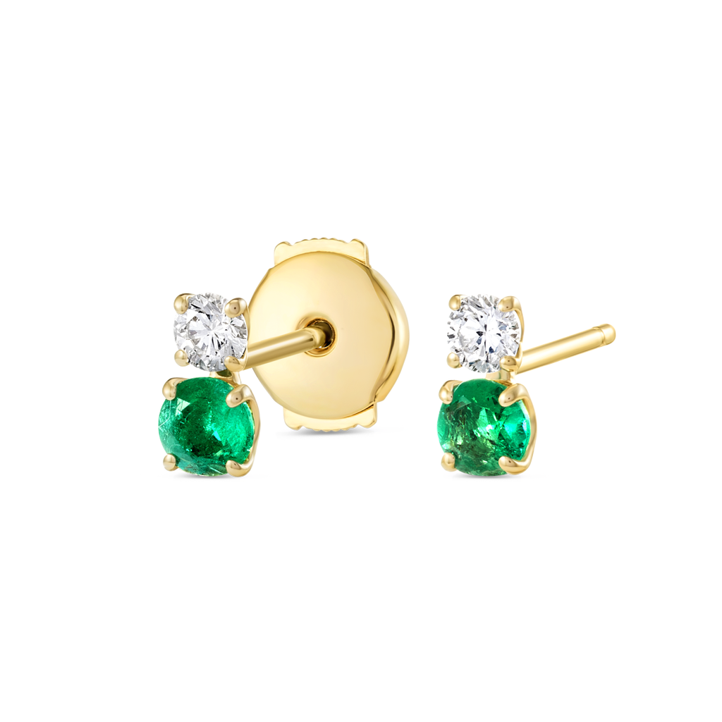 Celestial Diamond Earrings Legacy - Duo Diamond Emerald