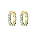 Timeless Diamond Earrings Radiance - Triple Sided Emerald
