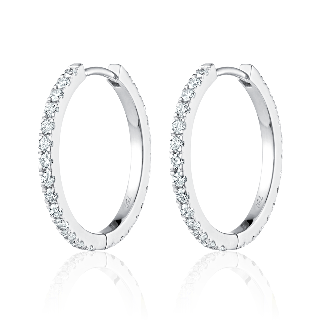 Majestic Diamond Earrings Radiance - Medium Size Hoop