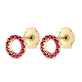 Timeless Diamond Earrings Harmony - Circular Ruby