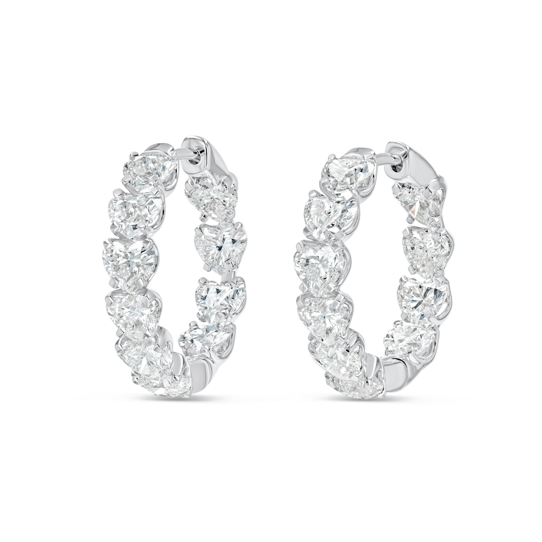 Sovereign Diamond Earrings Elegance - Heart Diamond Hoop