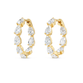 Regal Diamond Earrings Essence - Pear Diamond Hoop