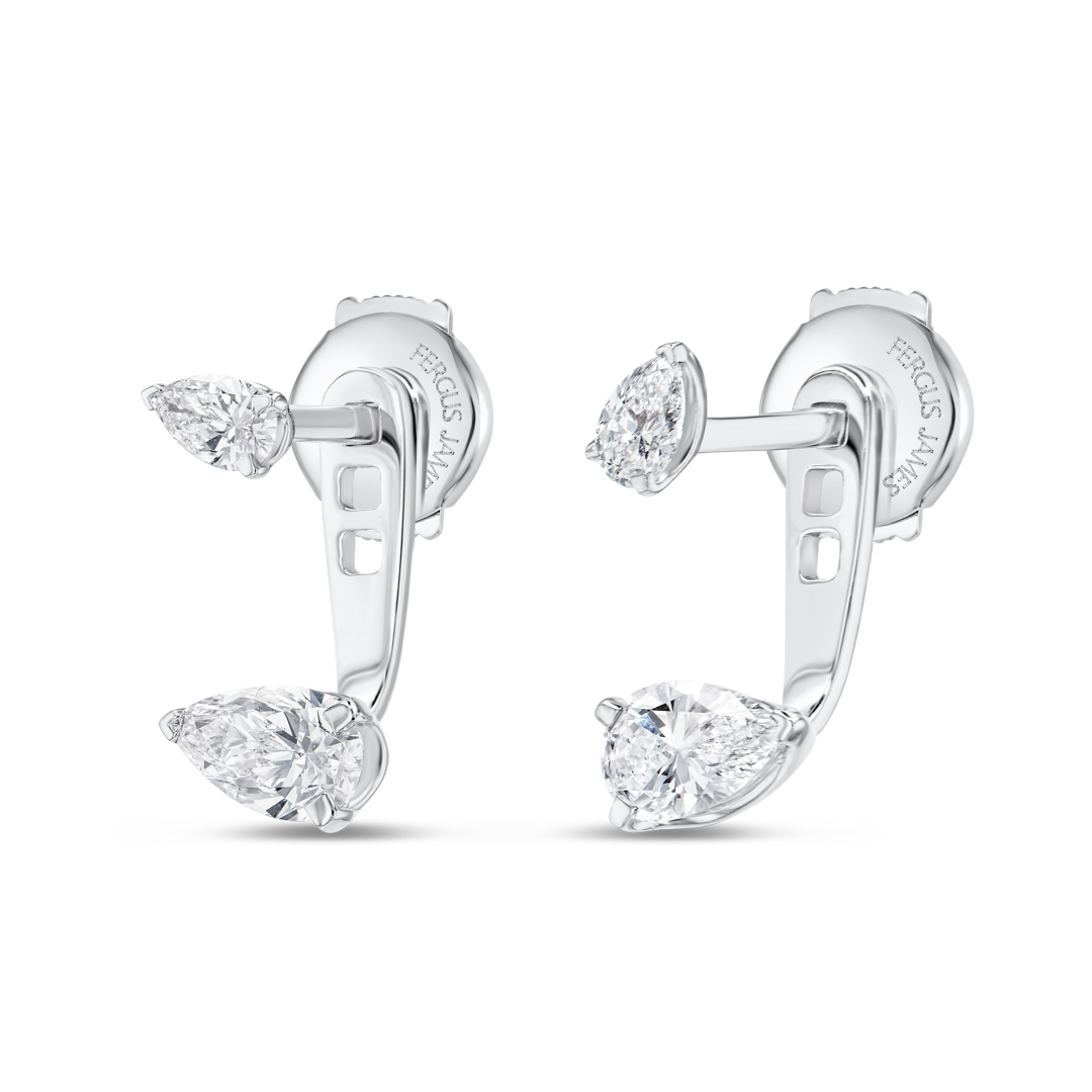 Timeless Diamond Earrings Opulence - Angled Pear Shaped