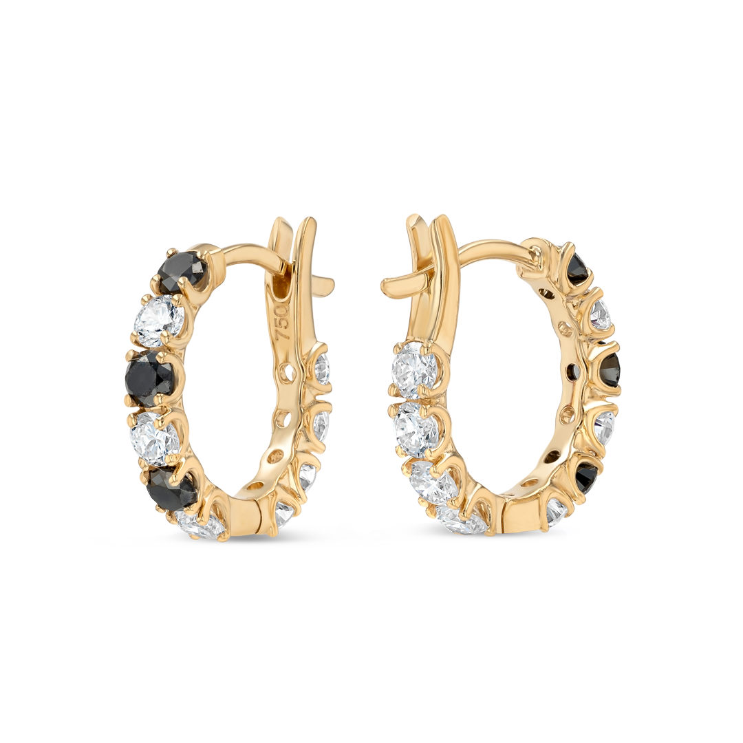 Ethereal Diamond Earrings Grandeur - Mini Diamond Black