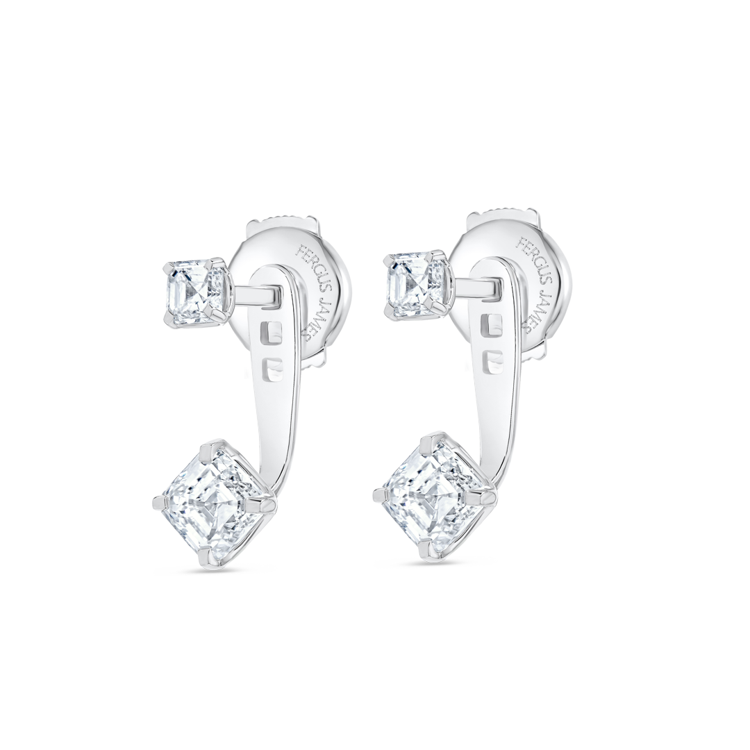 Serene Diamond Earrings Heirloom - Angled Asscher Shaped