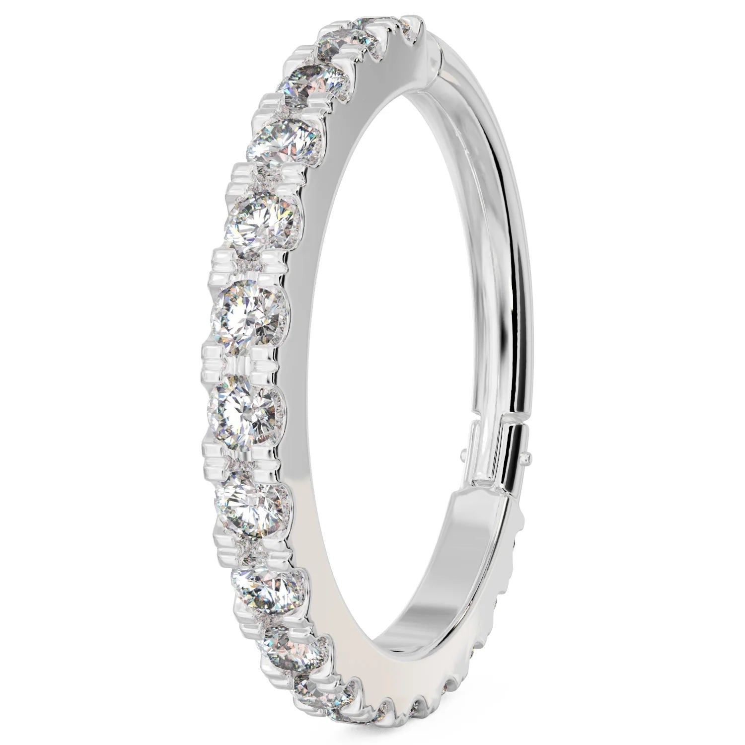 Luminous Ear Piercing Elegance - Cubic Zirconia Infinity
