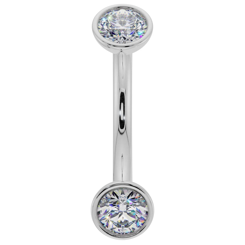Aura Ear Piercing Elite - Diamond Bezel-Set Curved