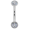Aura Ear Piercing Elite - Diamond Bezel-Set Curved