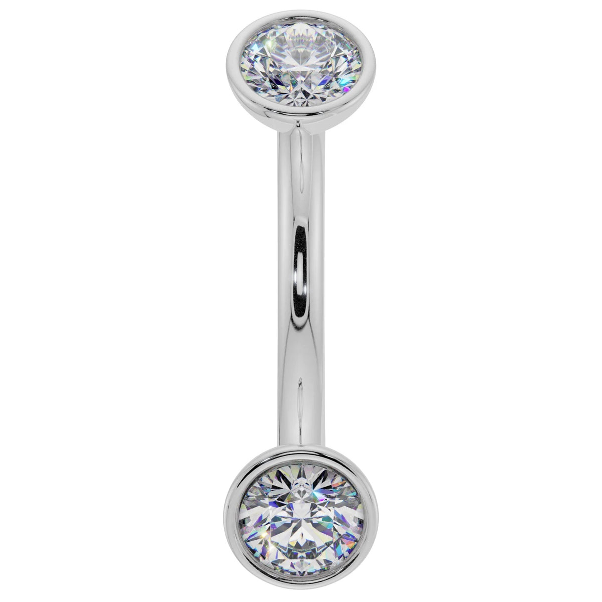 Aura Ear Piercing Elite - Diamond Bezel-Set Curved