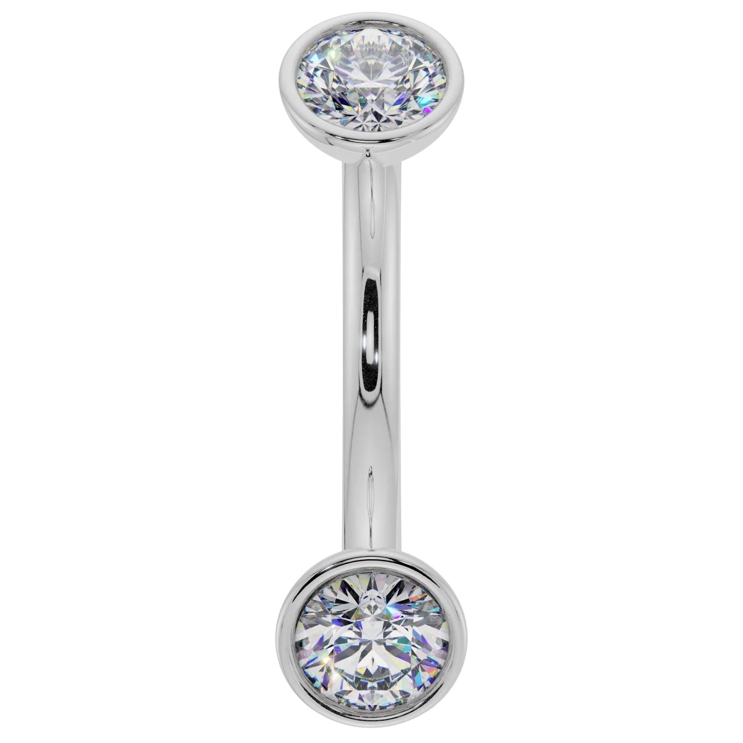 Aura Ear Piercing Elite - Diamond Bezel-Set Curved