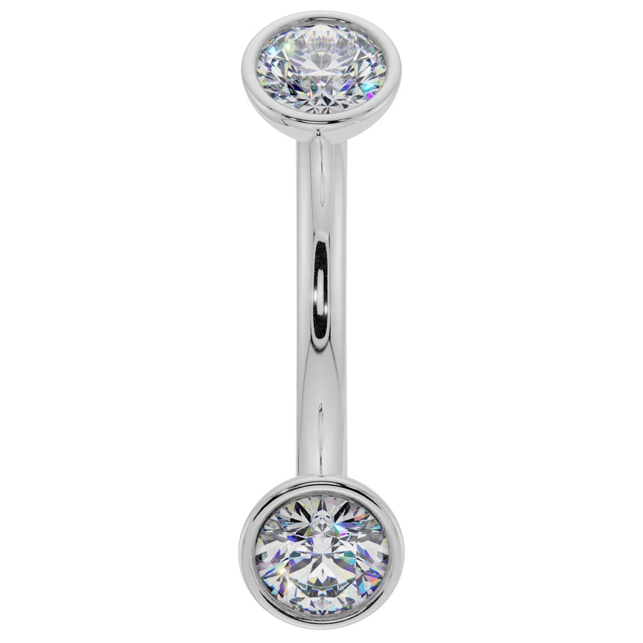 Aura Ear Piercing Elite - Diamond Bezel-Set Curved