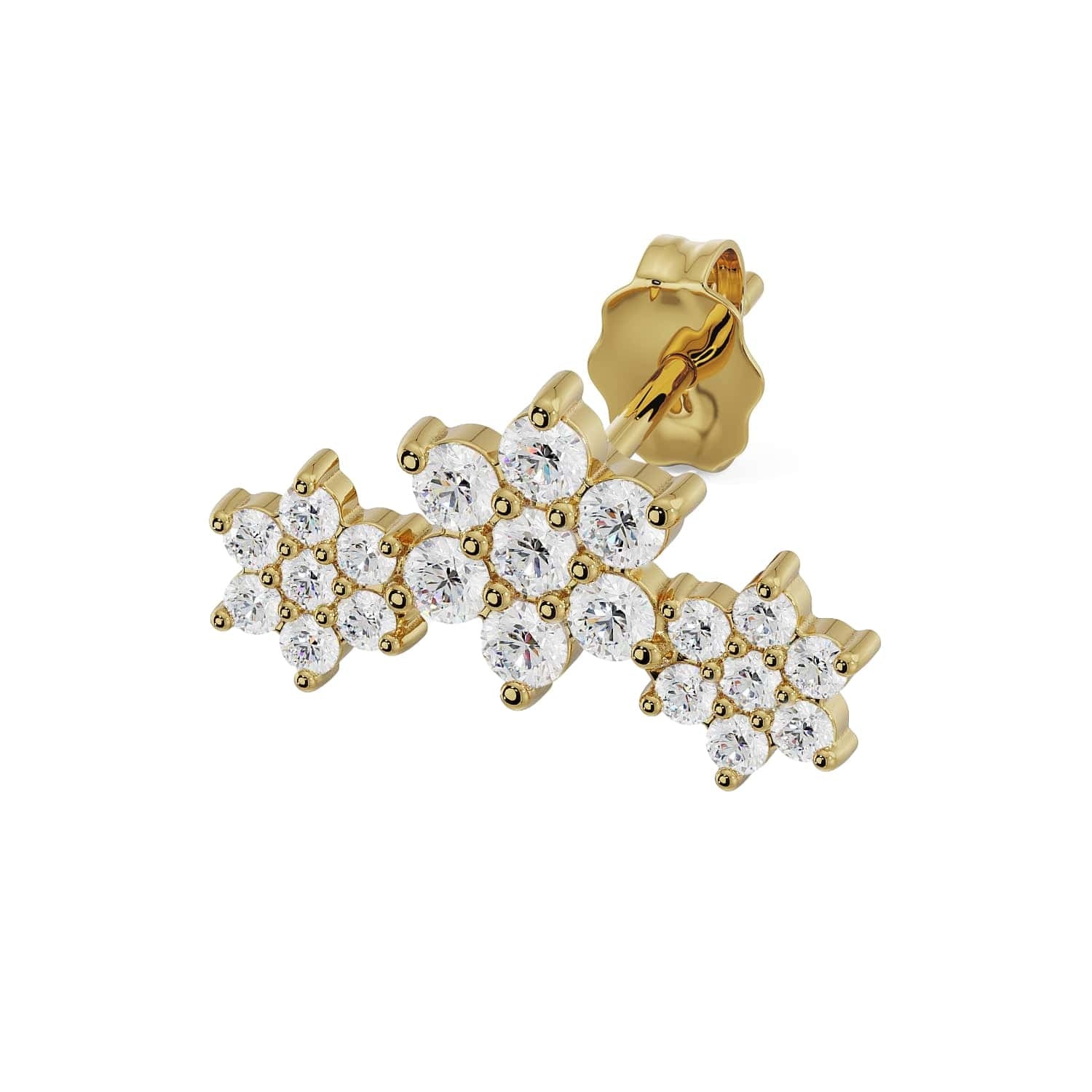 Ethereal Ear Piercing Heirloom - Triple Flower Lobe