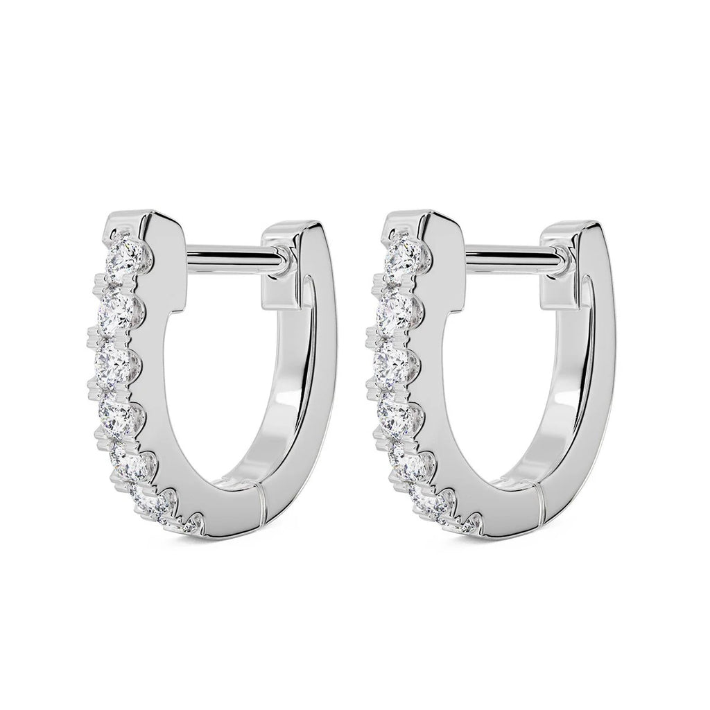 Ethereal Ear Piercing Illumination - Diamond Huggie Hoop