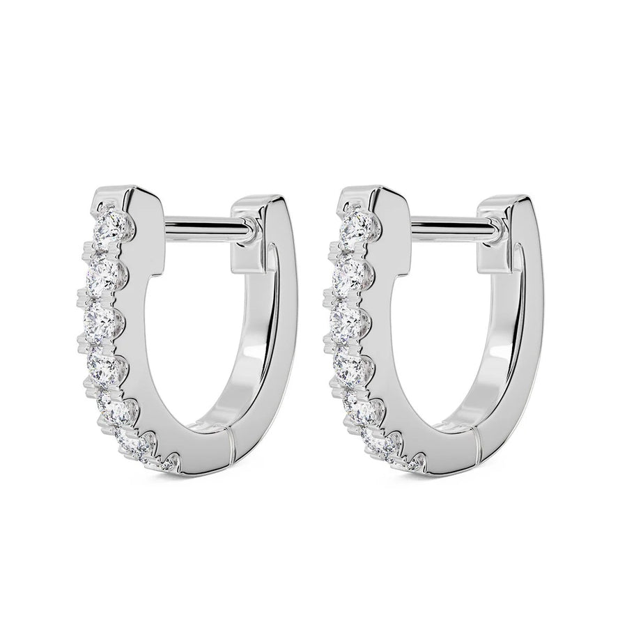 Ethereal Ear Piercing Illumination - Diamond Huggie Hoop