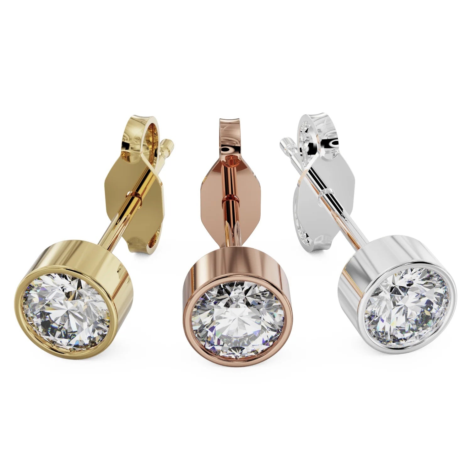 Majestic Ear Piercing Allure - Diamond Bezel-Set