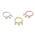 Infinite Ear Piercing Allure - Triple Bezel Dangle