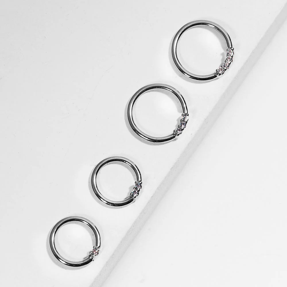 Regal Ear Piercing Illumination - Diamond Seam Hoop