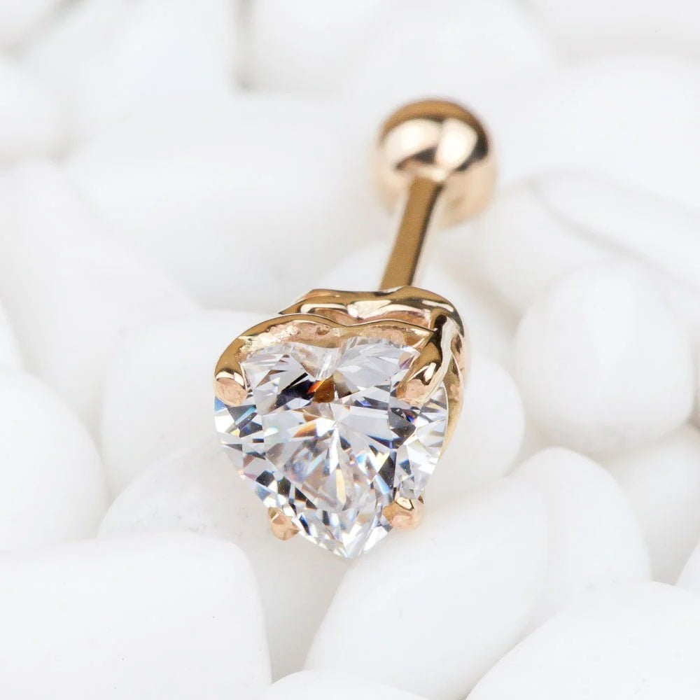 Celestial Ear Piercing Harmony - Heart Genuine Birthstone