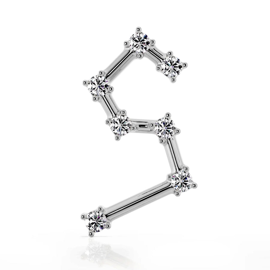 Luminous Ear Piercing Allure - Leo Constellation