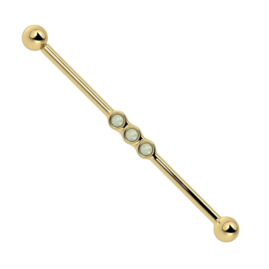 Ethereal Ear Piercing Elegance - Bubble Cabochon Industrial