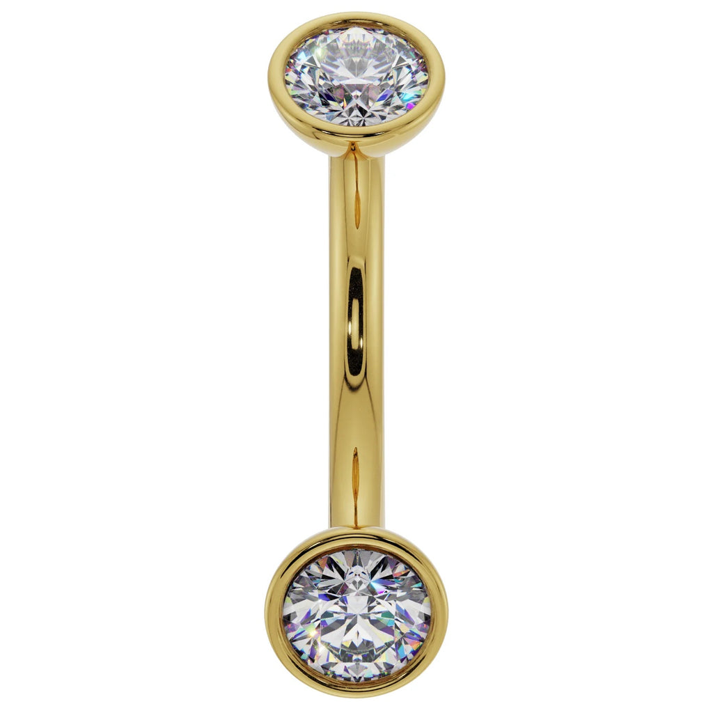 Royal Ear Piercing Heirloom - Cubic Zirconia Bezel-Set