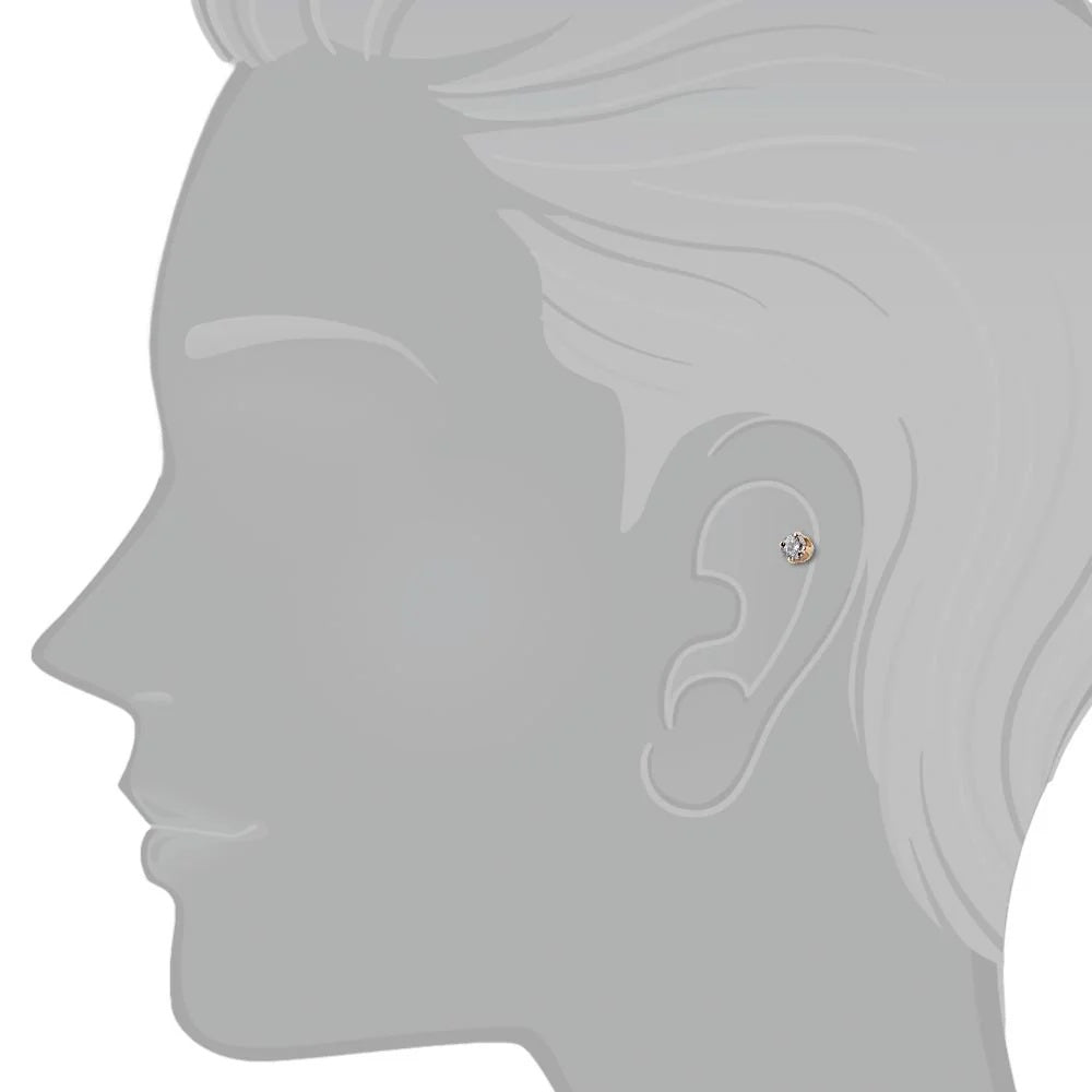 Regal Ear Piercing Elegance - Genuine Birthstone High-Set