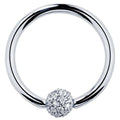 Majestic Ear Piercing Opulence - Diamond Pave Ball