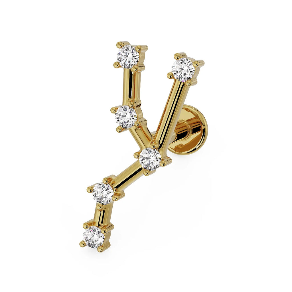 Majestic Ear Piercing Harmony - Taurus Constellation Flat