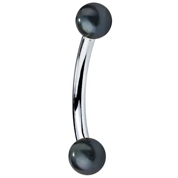 Aura Ear Piercing Elegance - Cultured Peacock Pearl