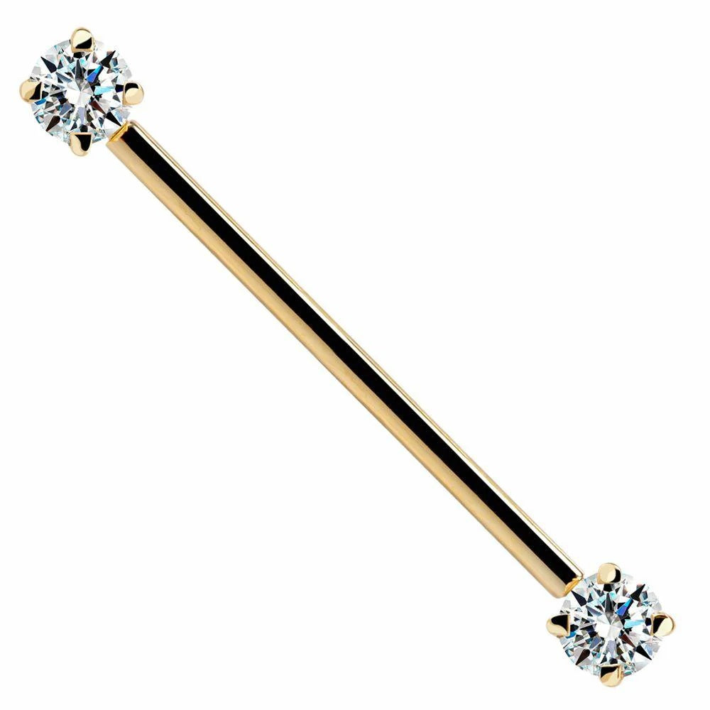 Timeless Ear Piercing Illumination - Clear Round Gem