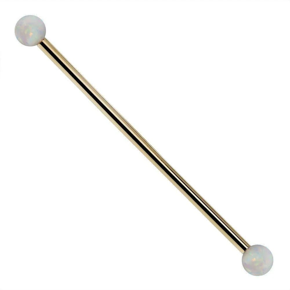 Serene Ear Piercing Grace - Opal Industrial Barbell