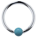 Regal Ear Piercing Heirloom - Faux Turquoise Captive