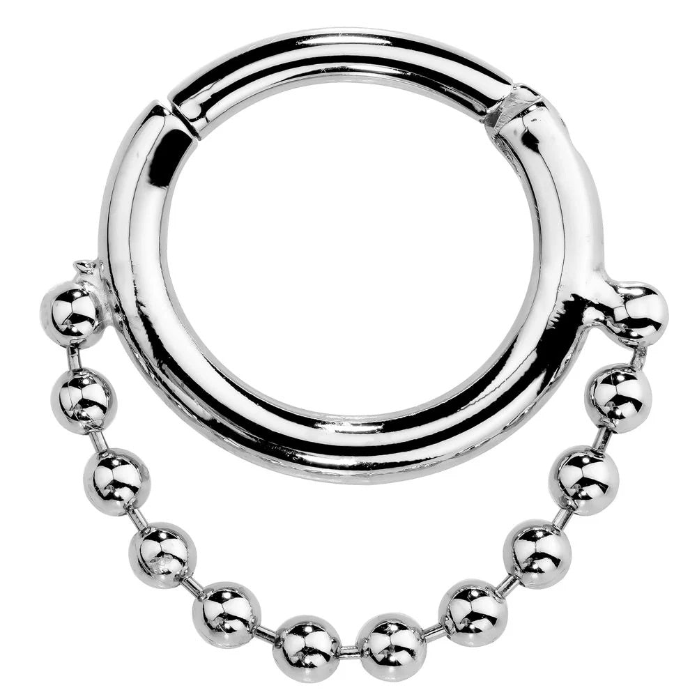 Majestic Ear Piercing Heirloom - Beaded Chain Hinged