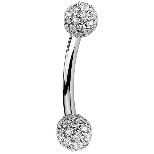 Luminous Ear Piercing Illumination - Diamond Pave Curved