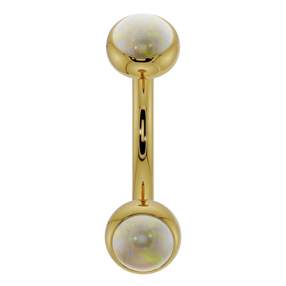 Regal Ear Piercing Opulence - Opal Bezel-Set Curved