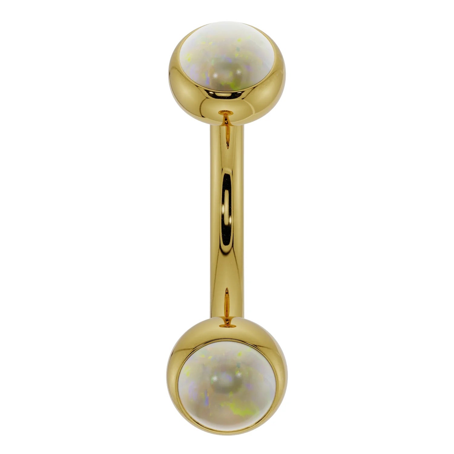 Regal Ear Piercing Opulence - Opal Bezel-Set Curved