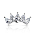 Infinite Ear Piercing Heirloom - Sapphire Pear Crescent