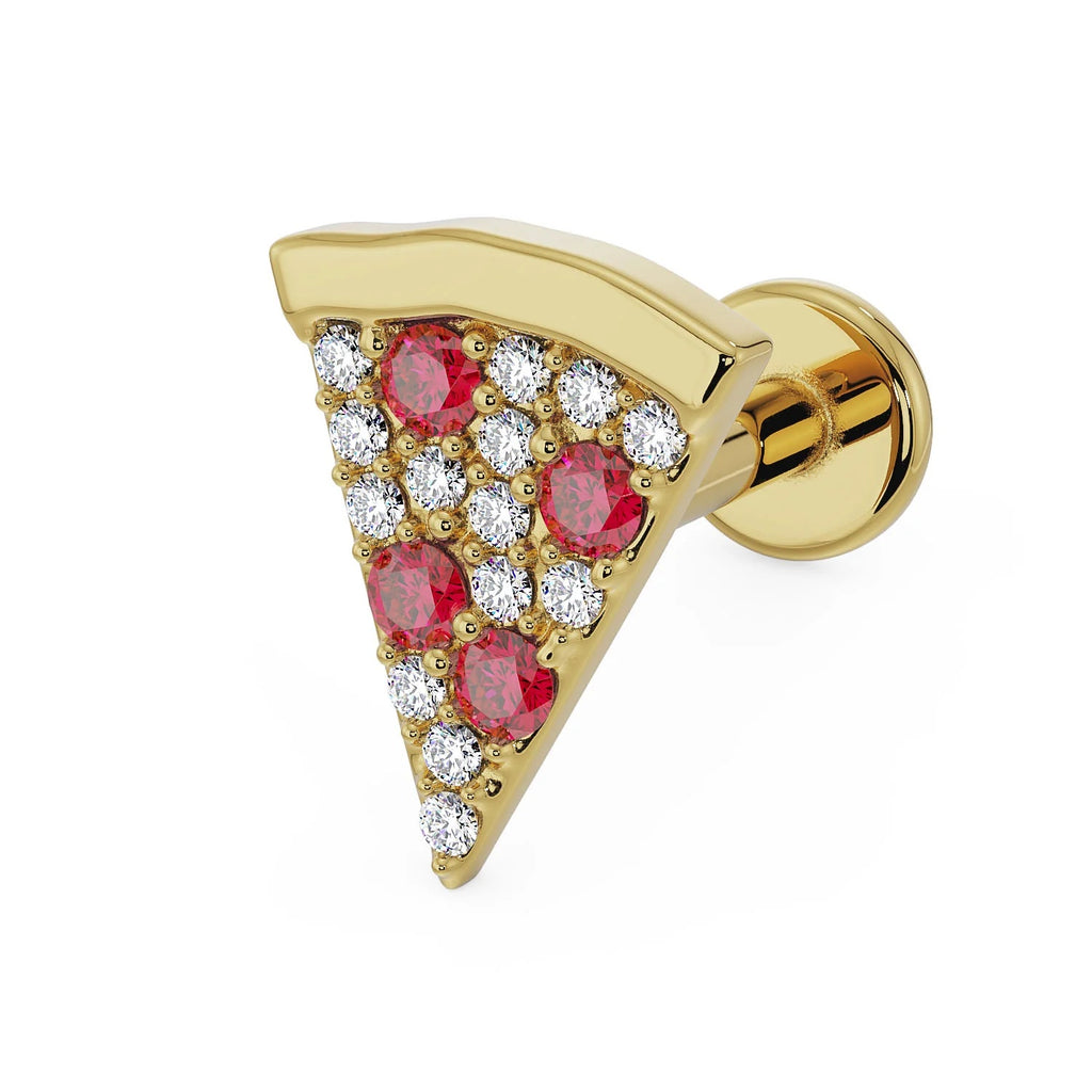 Luminous Ear Piercing Heirloom - Pepperoni Pizza Diamond