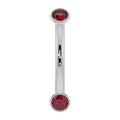 Ethereal Ear Piercing Grandeur - Dainty Ruby Bezel-Set