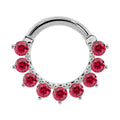Luminous Ear Piercing Opulence - Garnet Petal Clicker