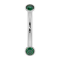 Royal Ear Piercing Allure - Dainty Emerald Bezel-Set