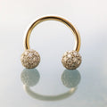 Royal Ear Piercing Opulence - Diamond Pave Balls