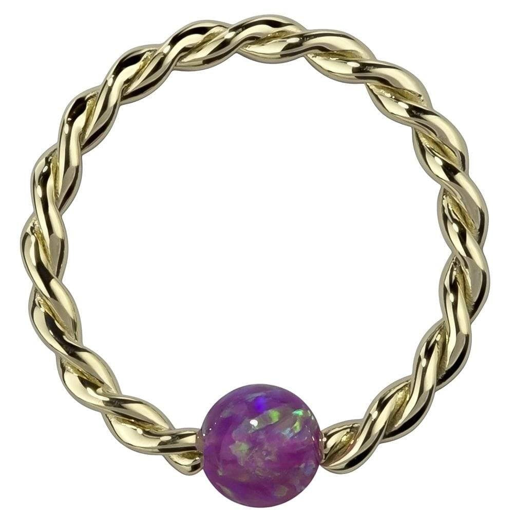 Aura Ear Piercing Illumination - Purple Opal Twisted